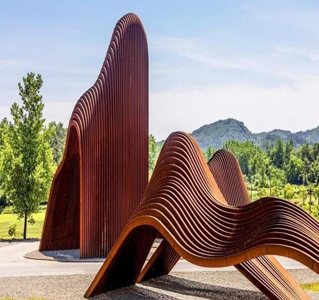 东城锈钢板造型